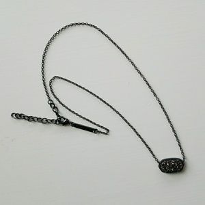 Gunmetal and black drusy Kendra Scott Elisa